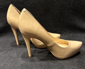 Jessica Simpson Brand-Nude Patent-Platform Pumps-Womens-Size 8.5