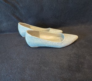 Dream Pairs Brand-Womens-Sole-Simple Ballerina Walking Flats-Silver Glitter coloring-Size 9