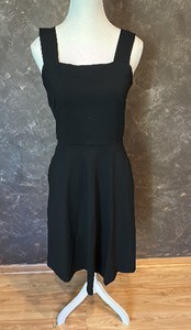 Tahari Brand-Classic Black-Fit and Flare Midi Dress-Size 4