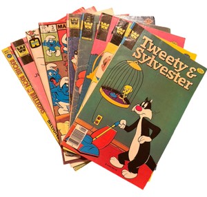 Variety of Vintage Cartoon Comics