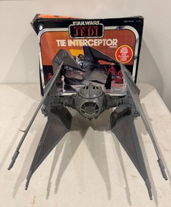 Vintage 1983 Kenner Star Wars ROTJ TIE Interceptor  Boxed & Working