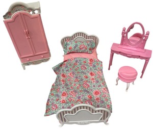 1990s Mattel Barbie Folding Pretty  Dream House Bedroom Sets