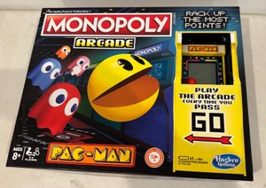 Monopoly Arcade Pac-Man Edition Complete Board Game with Arcade Unit