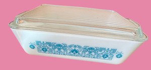 Vintage Pyrex Blue Horizon Covered Refrigerator Dish