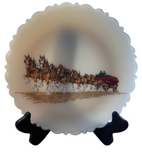 Vintage Fenton Horse-Drawn Carriage Collector Plate