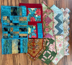 Assorted Handmade Quilted Table Runners & Placemats