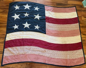 SONOMA Life  Style Americana Patchwork American Flag Quilt  Throw