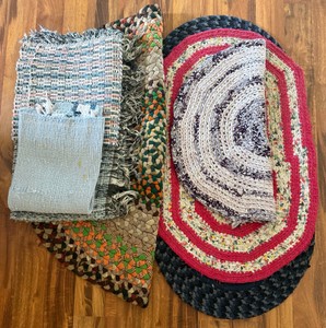 Assorted Vintage Braided & Woven Rag Rugs