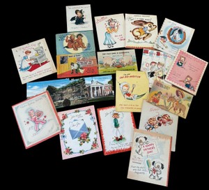 Vintage Greeting Card & Postcard Lot  Birthday, Holiday & Novelty Cards