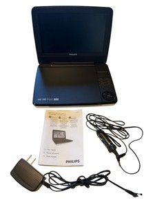 Philips Portable DVD Player with Power Adapter, AV Cables & Manual