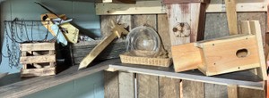 Rustic Farmhouse & Primitive Dcor Lot  Wooden Crates, Galvanized Pieces & More