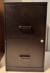 Used Black File Cabinet