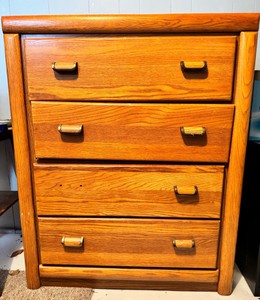 Mission Style Oak 4-Drawer Chest of Drawers  Dresser