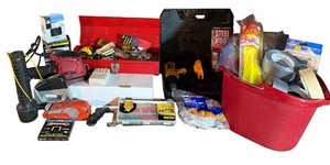 Large Assorted Tool & Hardware Lot  Toolboxes, Hand Tools & Supplies