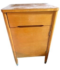 Vintage Mid-Century Wooden Bedside Cabinet  Nightstand