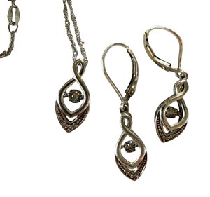 Diva Diamonds .925 Sterling Silver Necklace & Earring Set