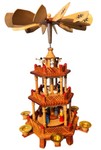 Vintage German Wooden Christmas Pyramid Carousel