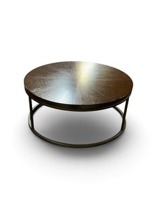 Round Coffee Table- Dark Wood Retail $449