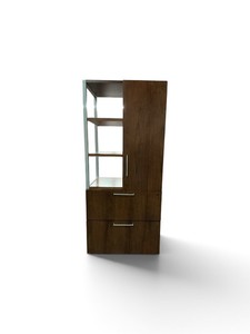 Bookshelf Storage Cabinet Wood-Finish Retail $1199