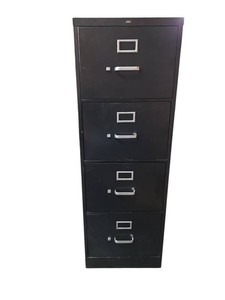 Hon  black 4 drawer file cabinet