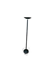 Vintage 1990s Style Black Metal Torchiere Floor Lamp Retail $399
