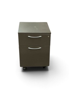 two-drawer mobile pedestal file cabinet