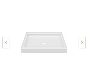 Veritek 34x42 Single Threshold Center Drain Shower Pan-White