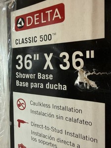 Delta 36x36 Shower Base-model A23 B12135-3636-WH
