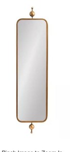 9x36 Kasota Slim Panel Mirror-Antique Gold