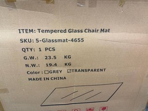 46x55 Tempered Glass Chair Mat-Transparent