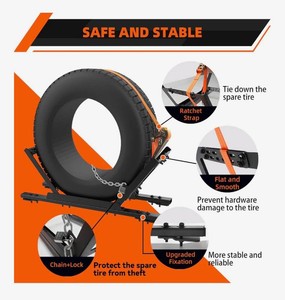 Adjustable Semi Truck Spare Tire Rock-Straps Missing Everything else there