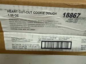192ct Heart Cut-Out Cookie Dough