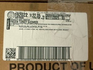 22lbs Turkey Gizzard-Package in 2 Bags