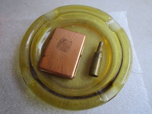Cigarette Case, Lighter, Cigar Ash Tray