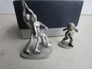 Pewter Miniature Skaters