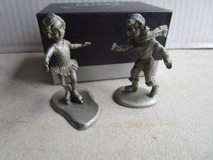Pewter Miniature Skaters