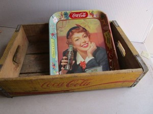 Coca Cola Wooden Tray & Menu Tray