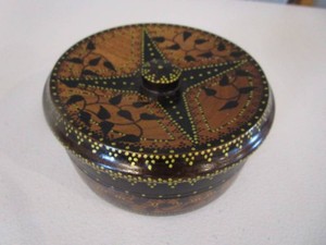 Hand Decorated Covered Vessel