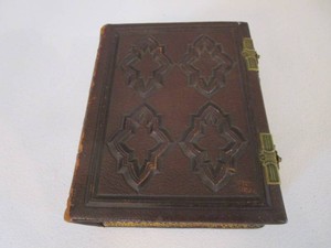 Antique Leather Bound Photograph Holder