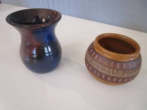 Hand Turned Vase, Pottery Bowl