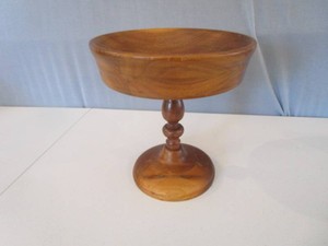 Pedestal Wooden Bowl