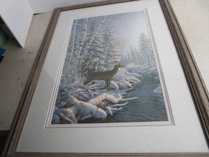 J Meger Whitetail Deer in Winter Print