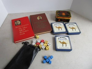 Bartender Guides, Camel Tins, Dice