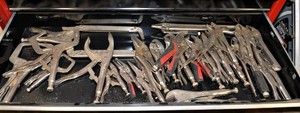 Drawer Full of Vise-Grip Style Pliers