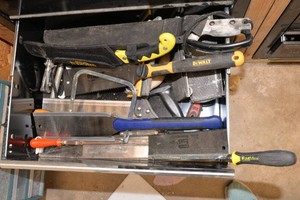 Assorted Saws, Machetes & Drywall Sanding Tools