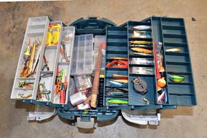 Loaded Tackle Box with Assorted Contents
