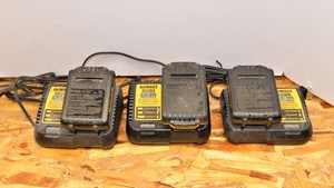 Three DeWalt 20V Batteries & Chargers