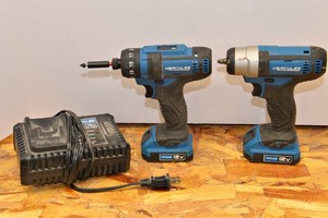 Two Hercules 12V Drills with Batteries & Charger