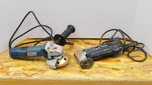 Two Bosch Corded Power Tools  GWS8-45 Corded Angle Grinder & 1500A Electric Sheet Metal Shear