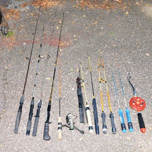 Assorted Fishing & Ice Fishing Poles